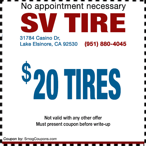 Discount Tires Coupon Lake Elsinore